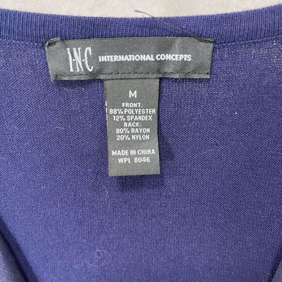 INC International Concepts Vest Women M Purple Fringe Open Waterfall Western - Picture 3 of 10